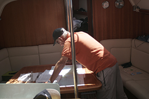 Roy plotting a course